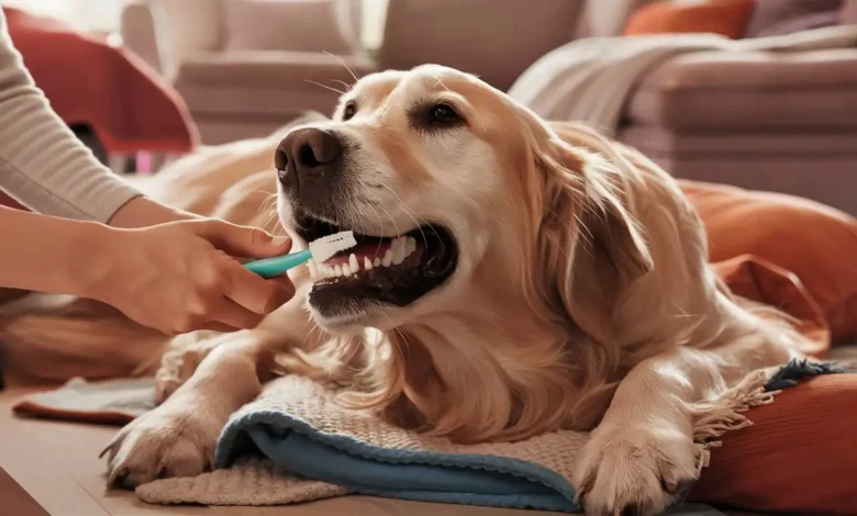 How to brush dog teeth